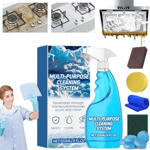 Splash Spray - Splash Spray Tablets & Spray Bottle Oven Cleaner, Splash Foam Spray All Purpose Cleaner, Bottle and 10x Cleaning Tablets for Kitchens, Countertops, Ovens (1 Set)