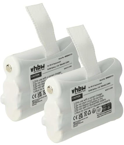 vhbw 2X Akku kompatibel mit Midland XT60 | XT50 Funkgerät, Walkie Talkie (700 mAh, 3,6 V, NiMH)