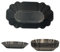 KM · GAMING Lot de 10 bols réutilisables en plastique PP pour frites et saucisses au curry anthracite (fabriqués en Allemagne/incassables/passent au lave-vaisselle et au micro-ondes/empilables)