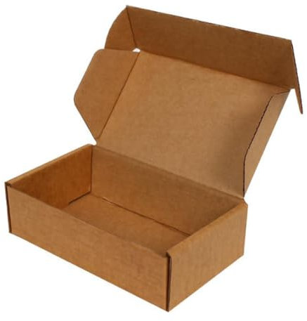 NoblesBox Klappschachtel 100x60x40 mm - Maxibriefkarton, Faltschachtel für Versand, Post, Büchersendung, Rechteckig, Stabil, Braun, Versandschachtel (25)