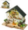 UINOFER DIY Gewächshaus Holz, Miniatur Garten Haus Selber Bauen mit Möbeln, Kreatives Bausatz Erwachsene, Modellbausatz für Erwachsene und Kinder (Plants Studio)