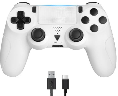 Labtec Wireless Controller for PS 4/ Pro/Slim/PC Console, With Double Shock/Stereo Headset Jack/Touch Pad/Six-axis Motion Control
