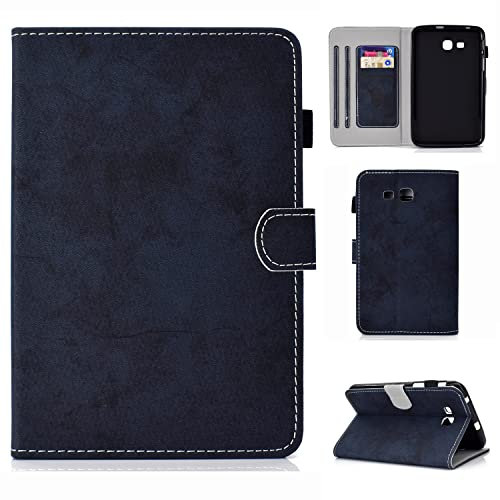 Custodie per tablet Custodia protettiva compatibile con custodia Samsung Galaxy Tab 3 Lite T110, custodia protettiva antiurto con custodia sottile Smart Folio Custodia per tablet PC(Dark blue)