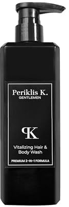 PK GENTLEMEN | VITALIZING HAIR&BODY WASH | PREMIUM 2IN1 FORMULA | Duschgel & Shampoo für Männer – 500 ml | Erfrischend, Belebend & Luxuriös mit Ginseng-Extrakt & Sandelholz – Geschenkidee
