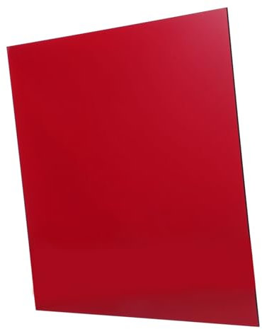 Zerodeko Feuille des murs soi planche acryliques artisanat rigide gel matériel plaque acrylique Clean à découper fabrication d'un panneau acrylique rouge