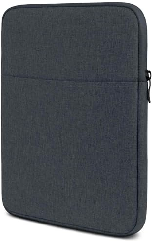 moex Tablet Hülle für TABWEE T20 Tasche mit Reißverschluss und Fach für Zubehör, Nylon Stoff Sleeve weich Gepolstert, Schutzhülle Minimalistisch Dash Case, Anthrazit
