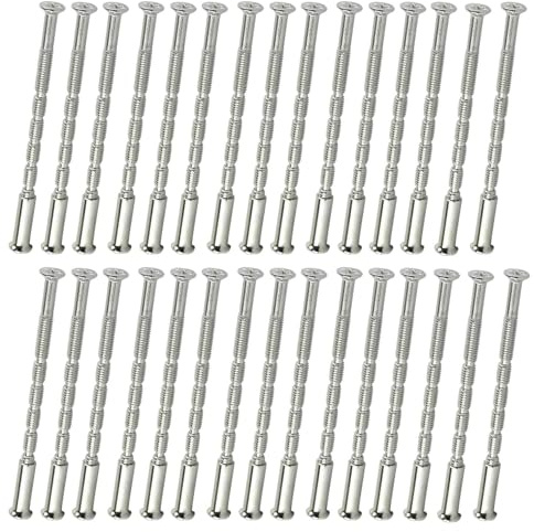 30 Pcs M3 Door Handle Fixing Screws, Door Handle Bolt Through Fixings, and Sleeves Through Bolts for Door Handles Door Handle Through Bolts