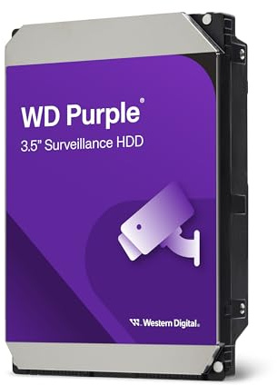 WD Purple 4 to Disque Dur Interne 3,5 dédié Vidéosurveillance - AllFrame Technology, 180BT/yr,Cache de 256 Mo