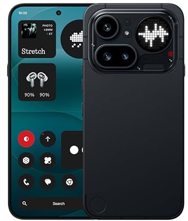 Nothing Phone (4a) Pro - 50MP Triple-Kamera, bis 140x Ultra-Zoom, Metall-Unibody Smartphone, Langer Akku, 50W Schnellladen, 144Hz AMOLED, Glyph Bar, 12GB+256GB - Schwarz