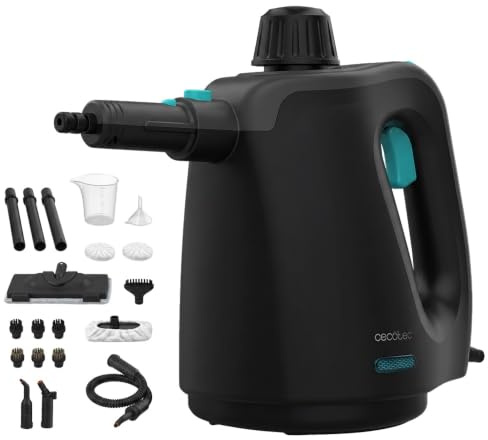 Cecotec Vaporeta de Mano Hydrosteam 2000 Blaze. 1200 W, Presión de 3,5 Bares, Caudal de Vapor de 30 g/min, Depósito de 400 ml, Limpieza Eficaz, Completo Kit de Accesorios Incluido