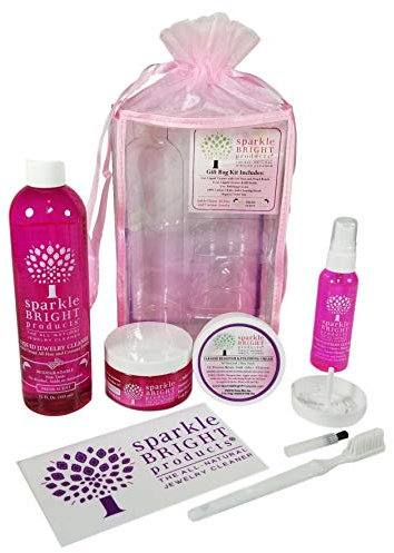 Sparkle Bright Products Jewelry Cleaner - All-in-One Kit - Liquid & Polish