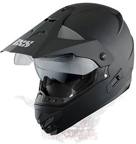 CROSSHELM SCHWARZ MATT IXS HX 207 ENDURO HELM OFFROAD SUPERMOTO QUAD (L)