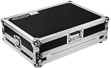 Odyssey Cases Glide Platform Flightcase für Traktor Kontrol S4 MK3 (FZGSTKS4MK3), schwarz/Silber, Modern