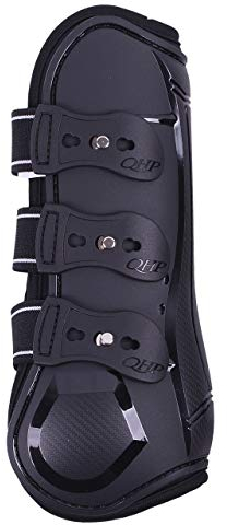 QHP Gamaschen Champion mit elastischen Schnellverschlüssen Airflow-Neoprenfutter (Vollblut, Schwarz)