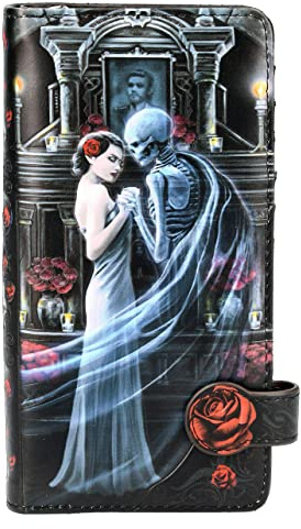 Fantasy-Geldbeutel mit Geist - Forever Yours, geprägt, Motiv von Anne Stokes | Gothic-Geldbeutel, viele Fächer, Portemonnaie, H 18,5 cm
