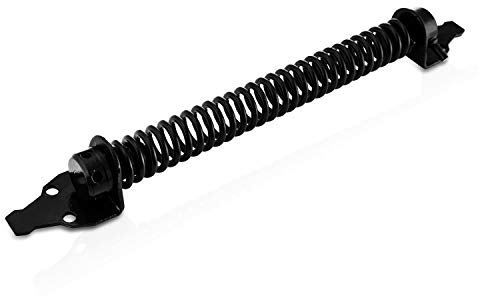 XFORT® Ressort de porte noire, ferme-porte automatique avec revêtement en poudre noire pour résister à la corrosion due aux intempéries, utilisation extérieure comme ferme-porte ou ferme-porte
