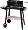 KOOPMAN Barbacoa Carbon Con Ruedas Rectagular Negra