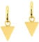ARTIQO Creolen aus Edelstahl Ohrringe (Gold, Silber) Creolen mit Anhänger (1,5cm Durchmesser) Statement Ohrringe mit Mond Anhänger - wasserfest und hautfreundlich - Modell Lua (Dreieck-Gold)