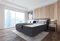 Best for Home Boxspringbett Polsterbett Sawana mit Bonellfederkern-Matratze und Topper Schlafzimmer (Graphit, 140x200cm)