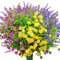 WOIRROIP 12 Stück Künstliche Blumen,Deko Blumen Draußen UV-Beständig Kunstblumen Innen Außenbereich Blumenstrauß künstlich für Büro, Topf, Garten, Veranda Dekor, Brautparty, Hochzeit,Colorful