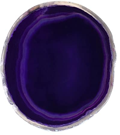 Soulnioi Natürliche Achat-Untersetzer für Getränke, Geode-Stein-Untersetzer, Achatscheiben, Trinkgeschirr, Bar-Glasuntersetzer für Couchtisch, für Zuhause, Einweihungsgeschenk (lila)