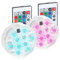 com-four® 2X LED-Poolbeleuchtung mit Farbwechselfunktion - Energieeffizientes und batteriebetriebenes Licht für eine Oase der Entspannung (02 Stück - Poollampe LED)