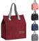 Yikki Lunchtasche Damen, Mini Frühstückstasche Thermotasche, Einkaufstasche Klein, Lunch Box Bag for Women, Faltbare Isoliertasche für Arbeit, Schule, Picknick, Reisen (Rot)