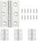 4 Pcs 68mm × 38mm Door Hinges, Leryati Stainless Steel Hinge, Gate Hinges for Wood Door, Shed Butt Hinge for Internal External Doors with 24 Pcs Screws