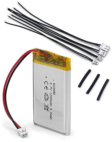 SHAWOROCE Batterie 603450 3,7 V 1200 mAh compatible avec casque Sony Gold casque Playstation manette PS4 PS3 CECHZC2A/2E/2H/2H/2J/2U Radio Portable Alarme Lithium Polymère JST