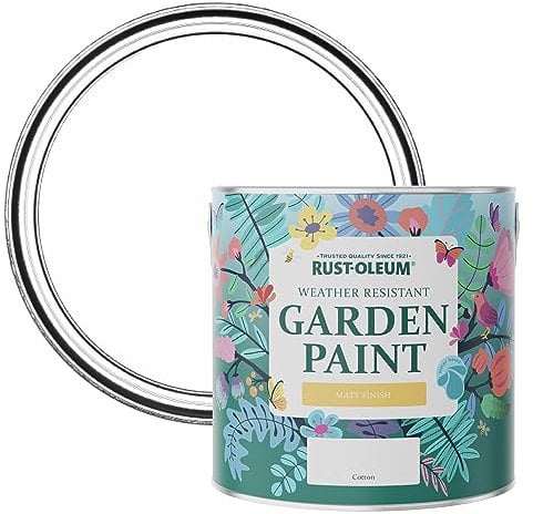 Rust-Oleum White Mould-Resistant Garden Paint In Matt Finish - Cotton (White) 2.5L