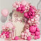 Hot Pink Balloons for Girls Birthday Party, Ballon Girlande Rosa-Luftballons Pinke,Rosa und Rosegold, Ballonbogen für Babyparty, Verlobung, Taufe, Hochzeit, Baby Shower, Prinzessin Geburtstag Deko