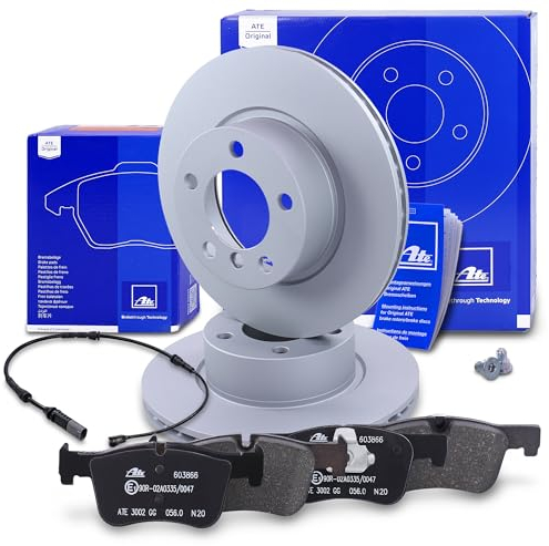 ATE Bremsenset Vorderachse inkl. Bremsscheiben vorne Ø 300 mm belüftet und Bremsbeläge vorne + Verschleißkontakt Kompatibel mit BMW 1er (F20), 1er (F21), 3er, 4er