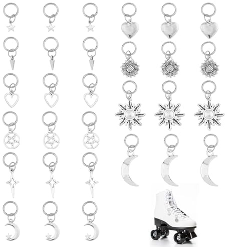 SUPERFINDINGS 60 Stück 10 Stile Dekorative Schuhanhänger Tibetischer Stil Legierung Hängende Ornamente Für Schuhe Rollschuh Schuhanhänger Mit Ringen Anhänger Für Schuhe Schlüsselanhänger