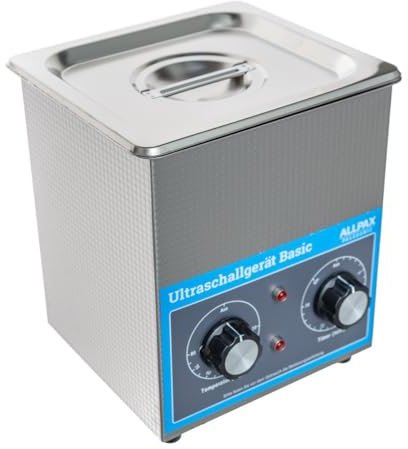 Allpax PALSSONIC Basic Ultraschallreiniger 1,3 Liter - mit Heizung - Ideal geeignet für Brillen, Schmuck, Uhren, Zahnprothesen etc.