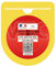 HADEXIA Porte Vignette Macaron VTC Pare Brise | Étui Pochette Adhésive Autocollant Sticker Jaune