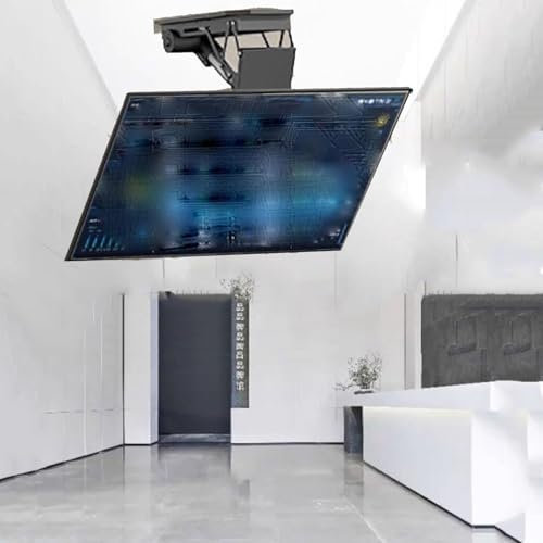 Support Mural TV Support - Élévateur De Télévision Caché, Rabattable De 0 À 85° Support De TV Motorisé Au Plafond, Support De Plafond De Toit De Télévision Motorisé, Pour 50 À 90 Pouces TV(Min250-Max6