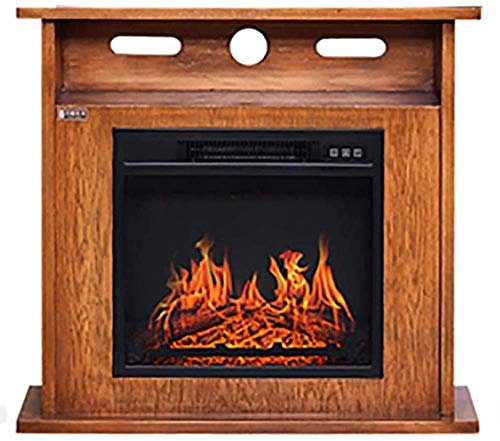 Chimenea eléctrica chimeneas silenciosas sin radiación 1400 w chimeneas eléctricas Calentador de Estufa eléctrica Realista 3D Efecto de Llama Calentador de Chimenea Ventana Grande Oscuro
