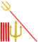 W WIDMANN MILANO Party Fashion - Fourchette spirale dorée avec tige noire ou rouge, trident Poséidon, sirènes, diable