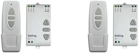 Reinscer 2X AC220V Motor Remote Switch Controller Projection Screen Motor Wireless Switch 433MHz UP Down Stop Forwards Reverse