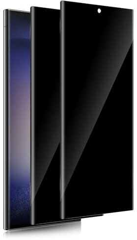 Xunzii Verre Trempé Anti-Espion pour Samsung Galaxy S23 Ultra -2 Pièces, Dureté 9H Couverture Complète Film Protection écran de Confidentialité, Anti-Trace Anti-Spy Privacy Protecteur