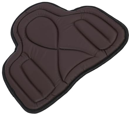 VGEBY Almohadilla de Cuero de PU para Silla de Montar Occidental, Almohadilla para Montar a Caballo, Ecuestre, Absorción de Golpes, Espesada, Transpirable con Ajuste Cómodo (Brown)