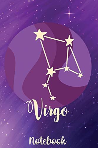Virgo Notebook: The Virgin - August 23-September 22 - Lined 6 x 9-inch size with 120 pages