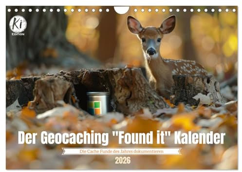 Der Geocaching Found it Kalender (Wandkalender 2026 DIN A4 quer), CALVENDO Monatskalender: Die gefundenen Dosen eintragen - Stolz das Werk betrachten (CALVENDO Hobbys)