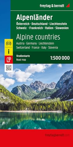 Alpenländer, Straßenkarte 1:500.000, freytag & berndt: Österreich - Deutschland - Schweiz - Frankreich - Italien - Slowenien (freytag & berndt Auto + Freizeitkarten)