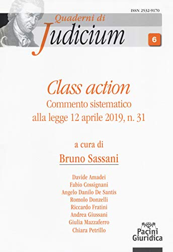 Class action. Commento sistematico alla legge 12 aprile 2019, n. 31 (Quaderni di Judicium)