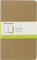 Moleskine Cahier S05009 Journal (3er Set Notizbücher mit blanko Seiten, Kartoneinband und Baumwollstickerei, Large 13 x 21 cm, 80 Seiten), Packpapier-Braun