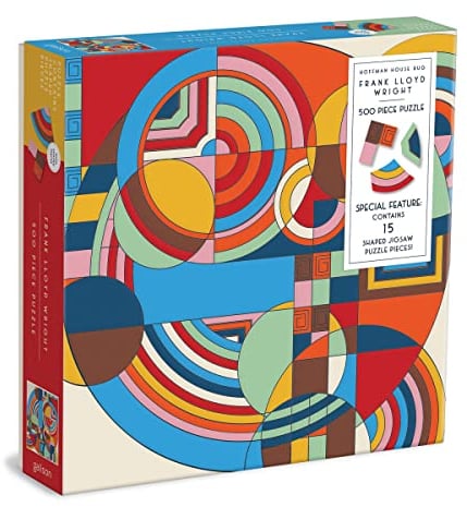 Frank Lloyd Wright Hoffman House Rug Puzzle with Shaped Pieces: 500 Piece