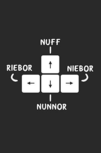 Nuff riebor niebor nunnor: Notizbuch mit Tastatur mit Pfeiltasten auf sächsisch für Gamer aus Sachsen | A5 | Punkteraster | blanko