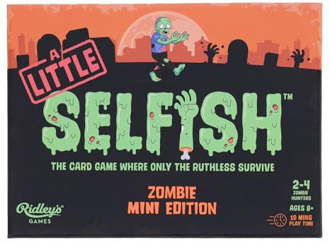 Ridley's | A Little Selfish: Zombie Mini Edition | Strategy Card Game | Ages 8+ | 2-4 Players | 10 Minutes Playing Time