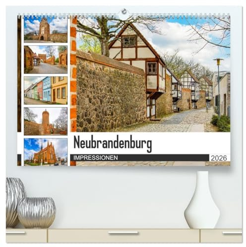 Neubrandenburg Impressionen (hochwertiger Premium Wandkalender 2026 DIN A2 quer), Kunstdruck in Hochglanz: Zwölf wunderschöne Bilder der Stadt Neubrandenburg (CALVENDO Orte)